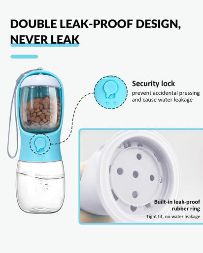 2-in-1 Travel Water & Food Bottle by MittensMarket™