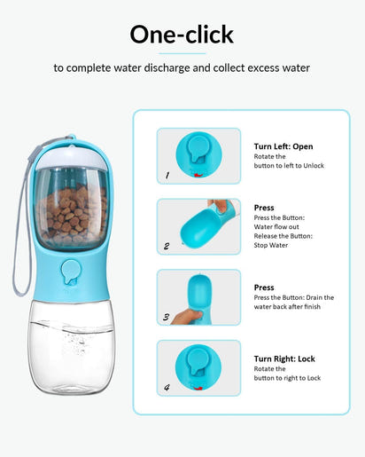 2-in-1 Travel Water & Food Bottle by MittensMarket™