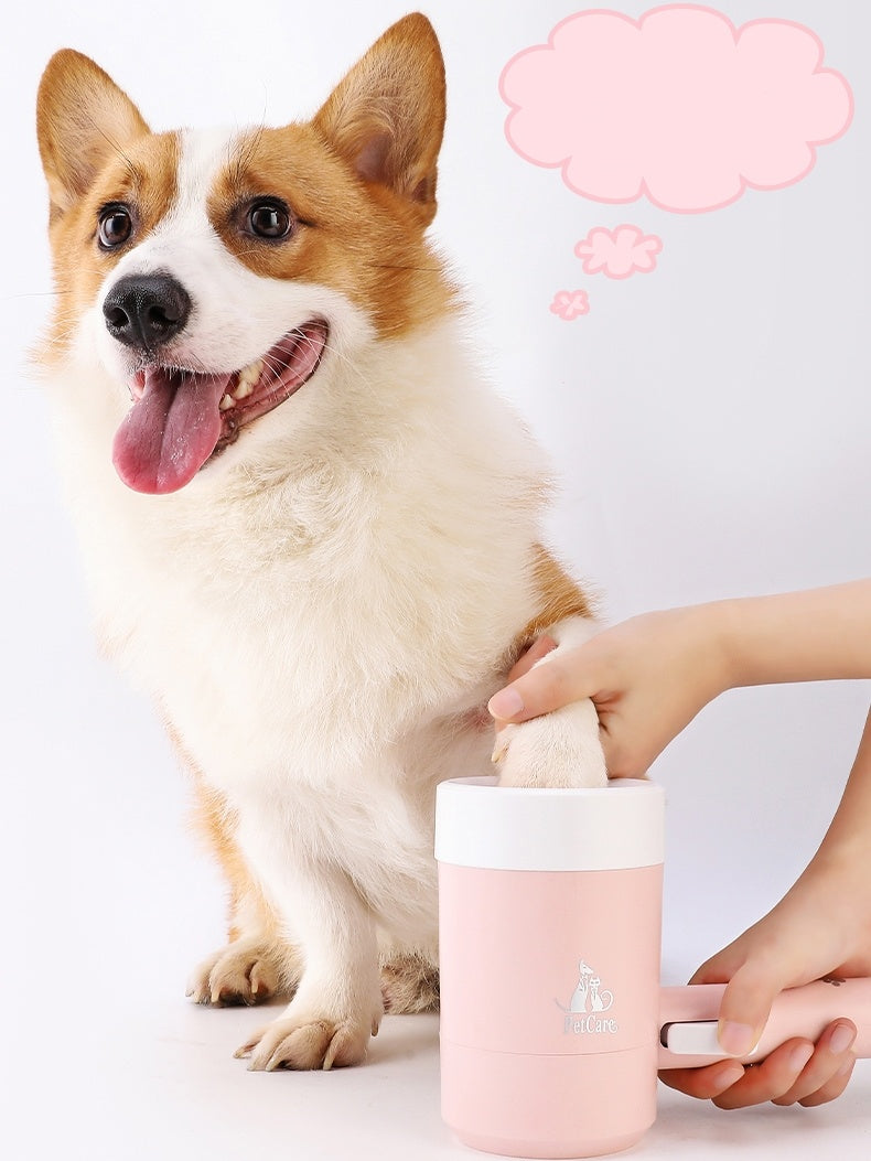 Portable Pet Paw Washer Cup with Soft Silicone Bristles by MittensMarket™