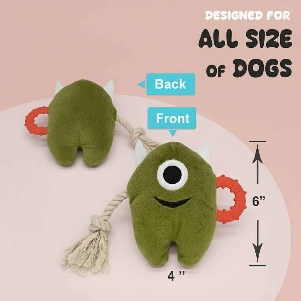 Squeaky Plush Chew Toy for Tough Dogs by MittensMarket™
