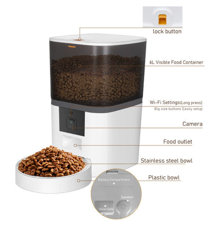 Smart WiFi Pet Feeder with Camera – by MittensMarket™