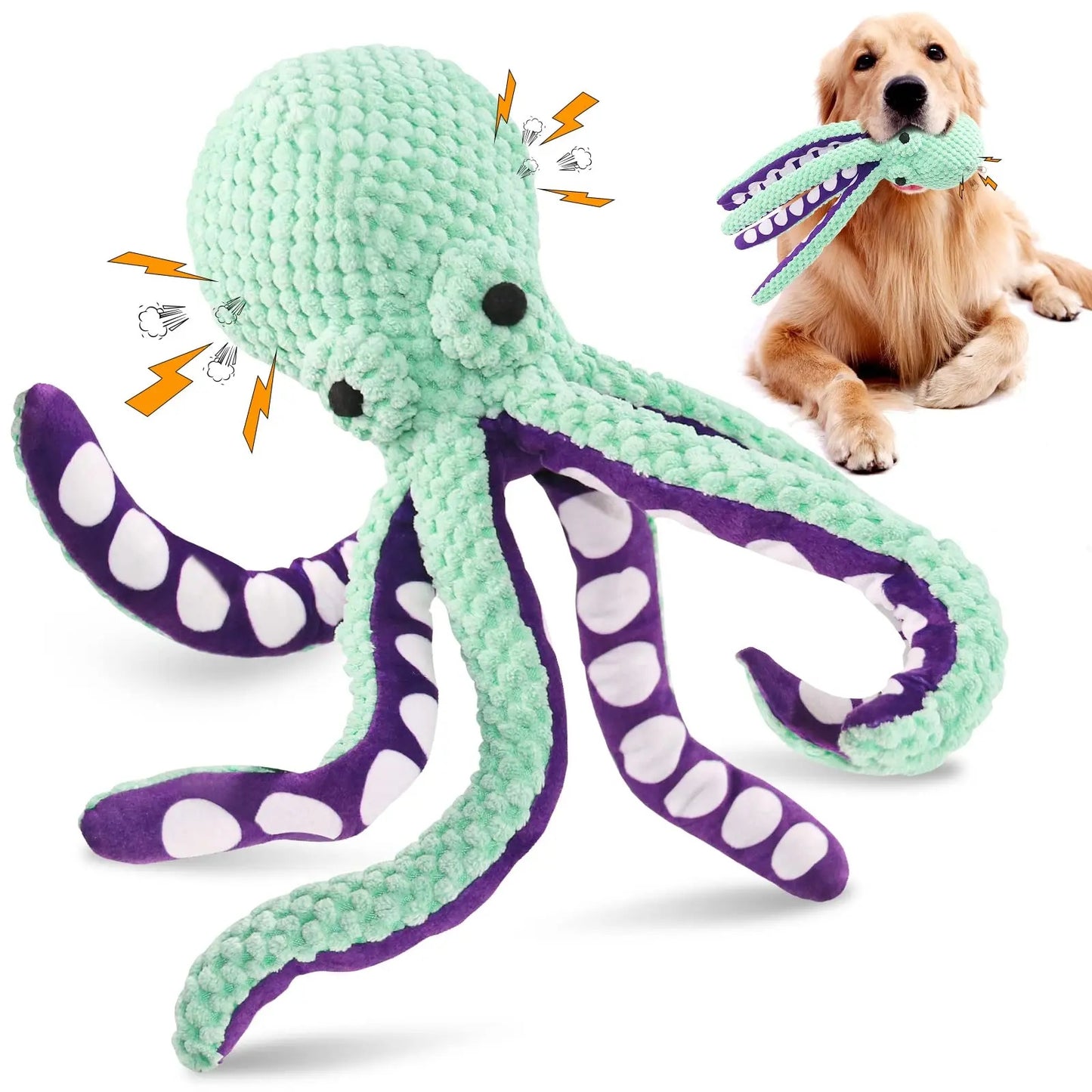 Interactive Octopus Plush Chew Toy for Pets by MittensMarket™