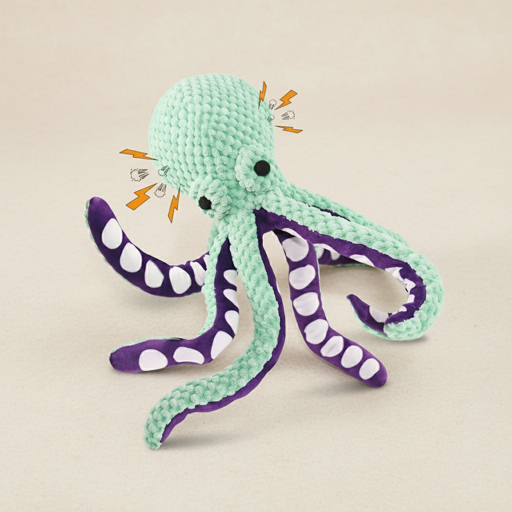 Interactive Octopus Plush Chew Toy for Pets by MittensMarket™